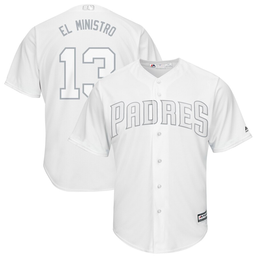 Men San Diego Padres #13 El Ministro white MLB Jerseys->philadelphia phillies->MLB Jersey